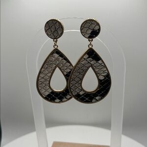 1237. Core Snake Print Teardrop Earrings